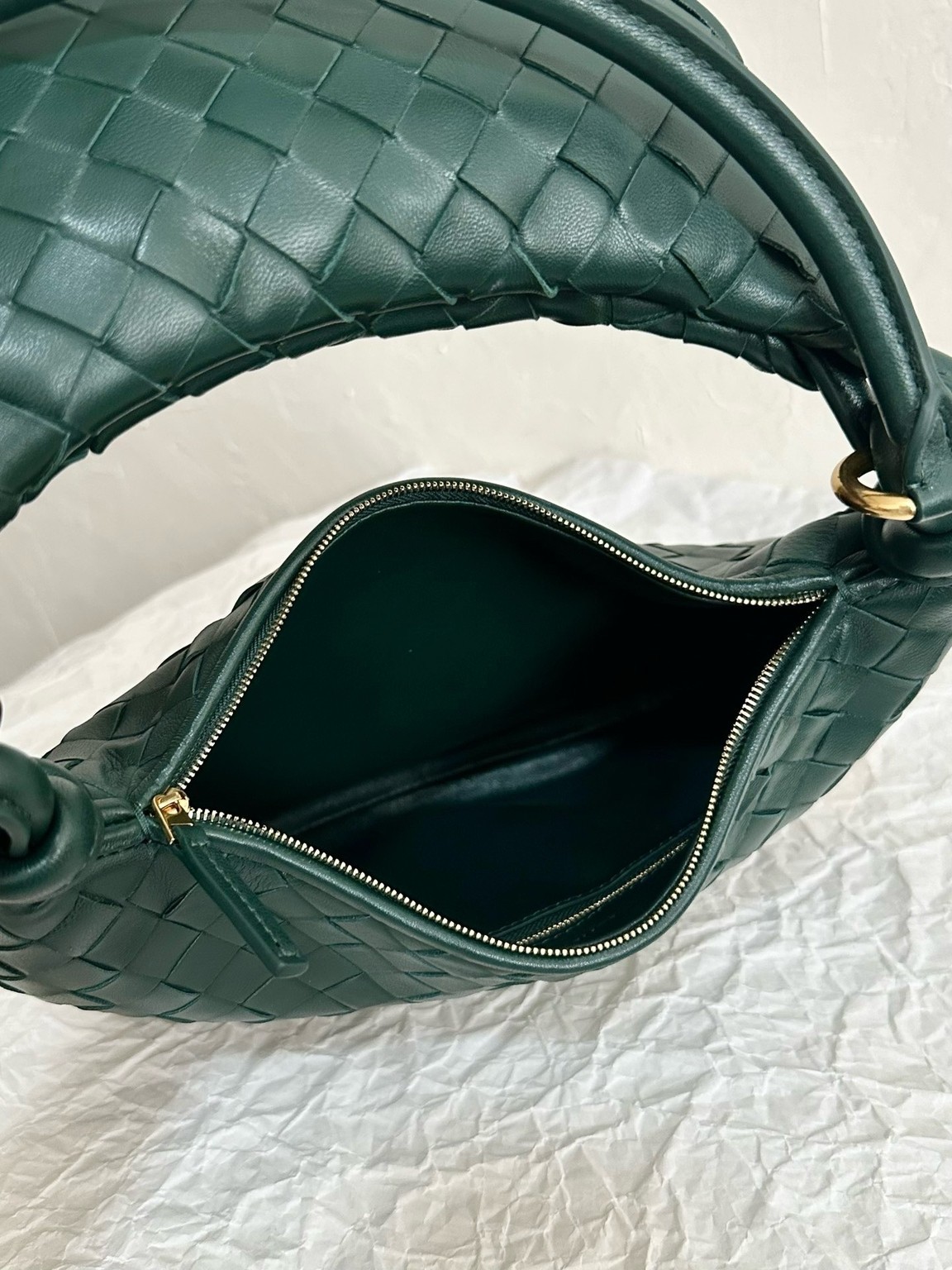 Bottega Veneta Gemelli Medium Bag in Emerald Green Intrecciato Lambskin 881