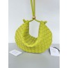 Bottega Veneta Turn Bag In Acid Kiwi Intrecciato Lambskin 940