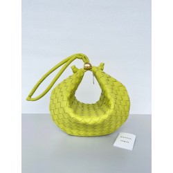 Bottega Veneta Turn Bag In Acid Kiwi Intrecciato Lambskin 940