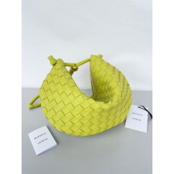 Bottega Veneta Turn Bag In Acid Kiwi Intrecciato Lambskin 940