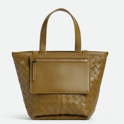 Bottega Veneta Small Flip Flap Bag in Acorn Intrecciato Lambskin 993