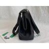 Bottega Veneta Medium Point Top Handle Bag In Black Leather 655