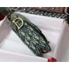 Dior Saddle Bag In Green Oblique Jacquard Canvas 140
