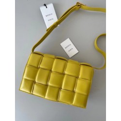 Bottega Veneta Padded Cassette Bag In Yellow Lambskin 459