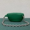 Bottega Veneta The Belt Chain Pouch In Green Nappa Leather 100