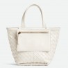 Bottega Veneta Small Flip Flap Bag in White Intrecciato Lambskin 340