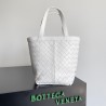 Bottega Veneta Small Flip Flap Bag in White Intrecciato Lambskin 340