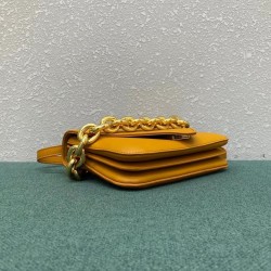 Bottega Veneta Mount Small Bag In Yellow Calfskin 400