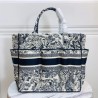 Dior Catherine Tote Bag In Blue Toile de Jouy Embroidery 491