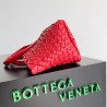 Bottega Veneta Mini Cabat Bag In Red Intrecciato Lambskin 851