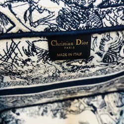 Dior Catherine Tote Bag In Blue Toile de Jouy Embroidery 491