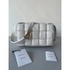 Bottega Veneta Padded Cassette Bag In White Lambskin 695