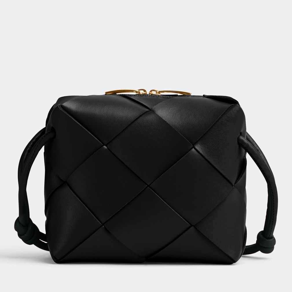 Bottega Veneta Mini Cassette Camera Bag In Black Lambskin 569