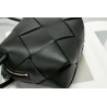 Bottega Veneta Mini Cassette Camera Bag In Black Lambskin 569