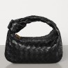 Bottega Veneta Mini BV Jodie Bag In Black Woven Leather 635