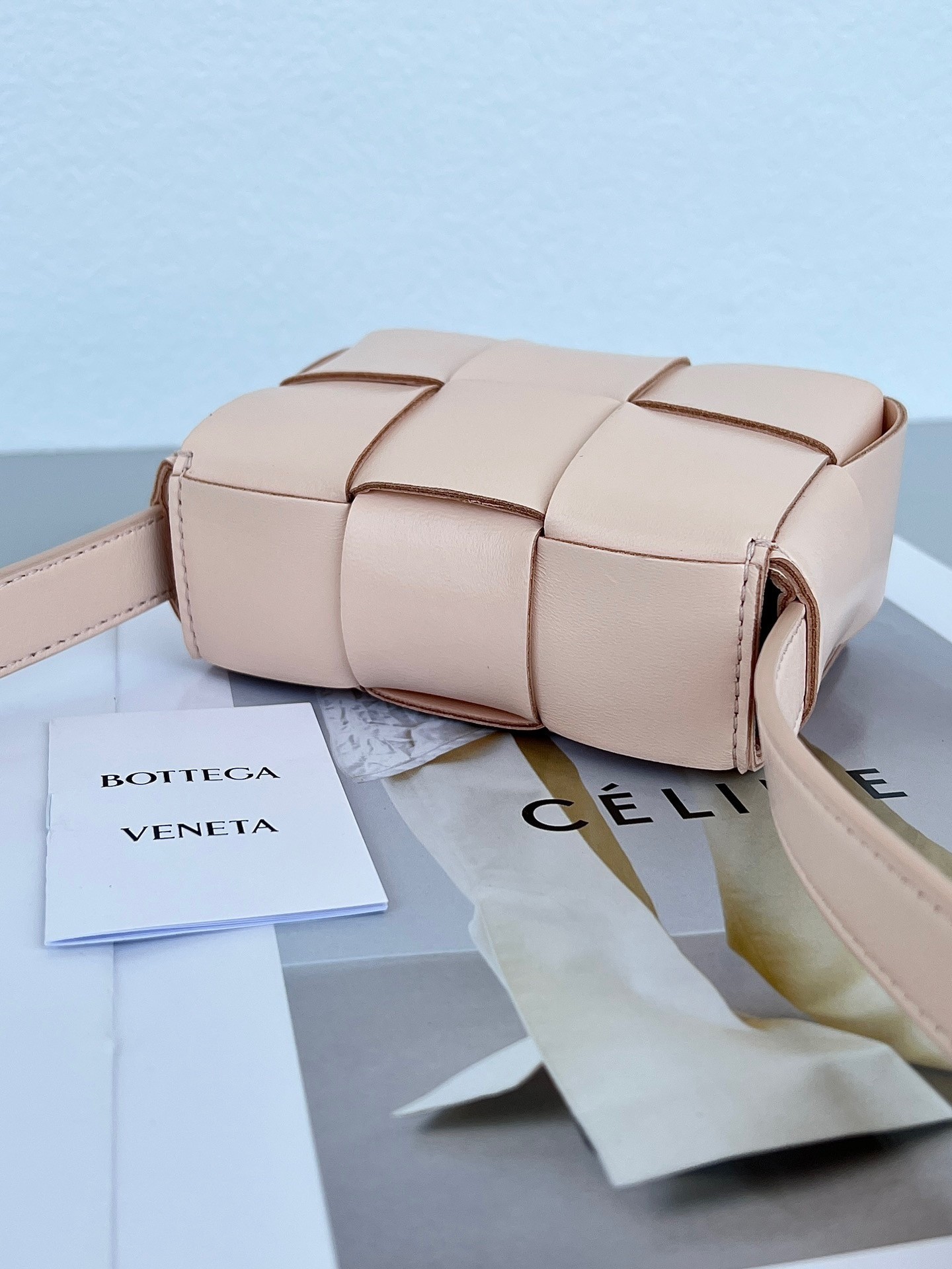 Bottega Veneta Candy Cassette Bag In Melon Washed Lambskin 678