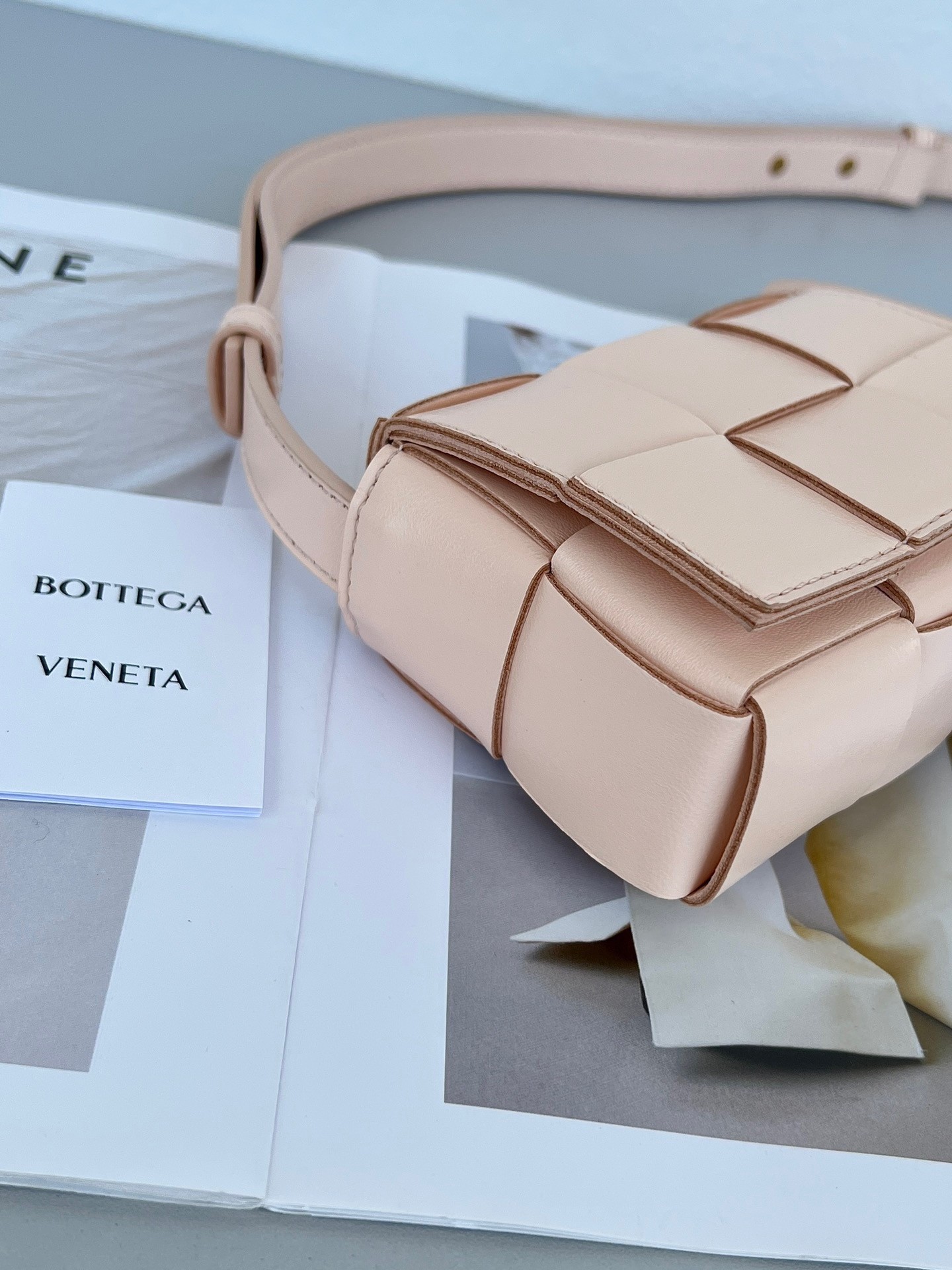 Bottega Veneta Candy Cassette Bag In Melon Washed Lambskin 678