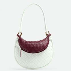 Bottega Veneta Gemelli Small Bag in Glacier/Barolo Intrecciato Lambskin 648