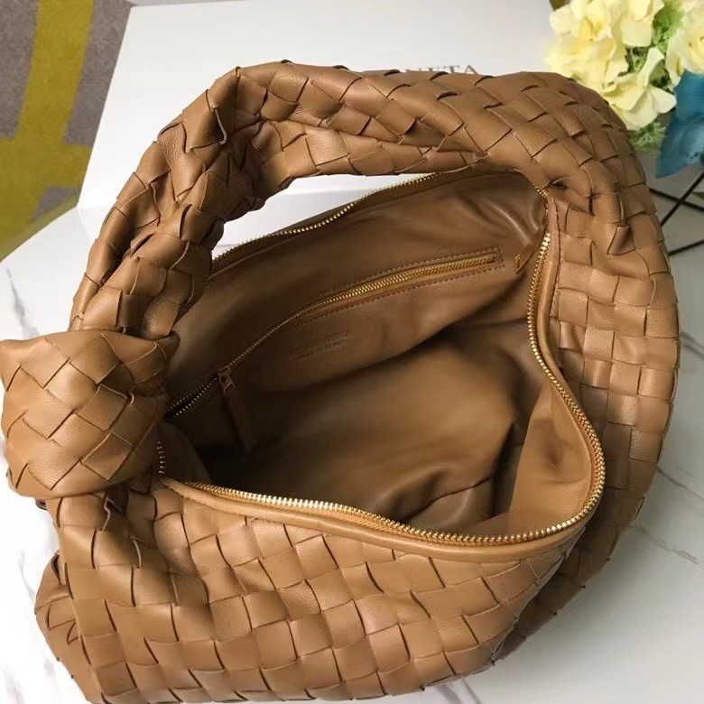 Bottega Veneta BV Jodie Small Bag In Caramel Intrecciato Leather 263