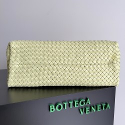 Bottega Veneta Large Cabat Bag In Zest Washed Intrecciato Lambskin 821