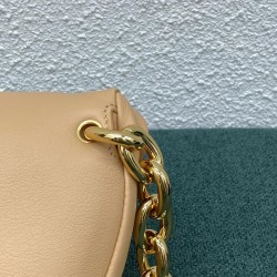 Bottega Veneta The Belt Chain Pouch In Almond Nappa Leather 361