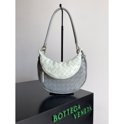 Bottega Veneta Gemelli Small Bag in Grey/Glacier Intrecciato Lambskin 394