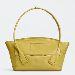 Bottega Veneta Arco Medium Bag In Mirabelle Intrecciato Leather 437