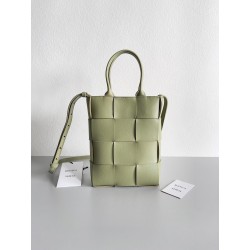 Bottega Veneta Mini Cassette Tote Bag In Travertine Lambskin 476