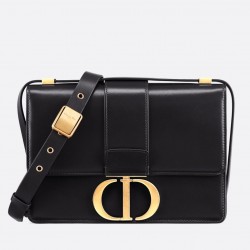 Dior 30 Montaigne Shoulder Bag In Black Calfskin  849