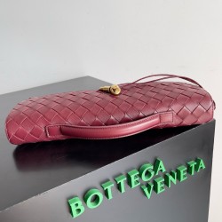 Bottega Veneta Andiamo Clutch with Handle in Barolo Intrecciato Lambskin 505