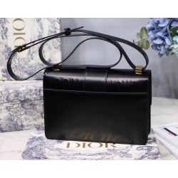 Dior 30 Montaigne Shoulder Bag In Black Calfskin  849