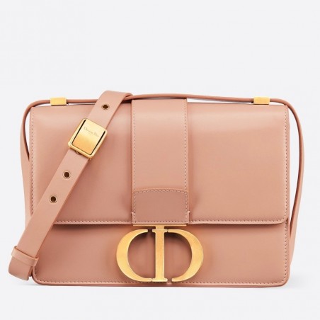 Dior 30 Montaigne Shoulder Bag In Pale Pink Calfskin  883