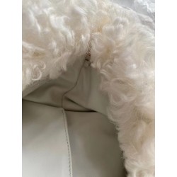 Bottega Veneta The Chain Pouch In White Shearling 226