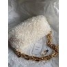 Bottega Veneta The Chain Pouch In White Shearling 226