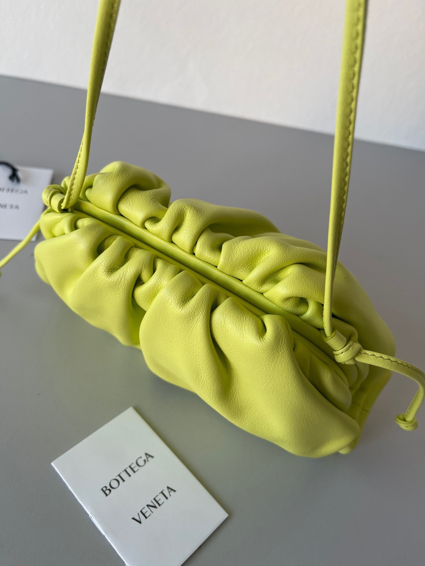 Bottega Veneta Mini Pouch Bag In Kiwi Calfskin 696