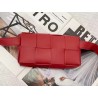 Bottega Veneta Cassette Belt Bag In Red Intrecciato Leather 755