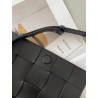 Bottega Veneta Cassett Bag In Black Intrecciato Lambskin 846