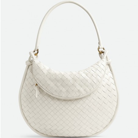 Bottega Veneta Gemelli Large Bag in White Intrecciato Lambskin 922