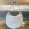 Bottega Veneta Gemelli Large Bag in White Intrecciato Lambskin 922