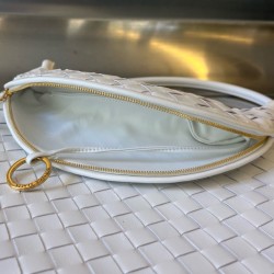 Bottega Veneta Gemelli Large Bag in White Intrecciato Lambskin 922