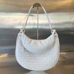 Bottega Veneta Gemelli Large Bag in White Intrecciato Lambskin 922