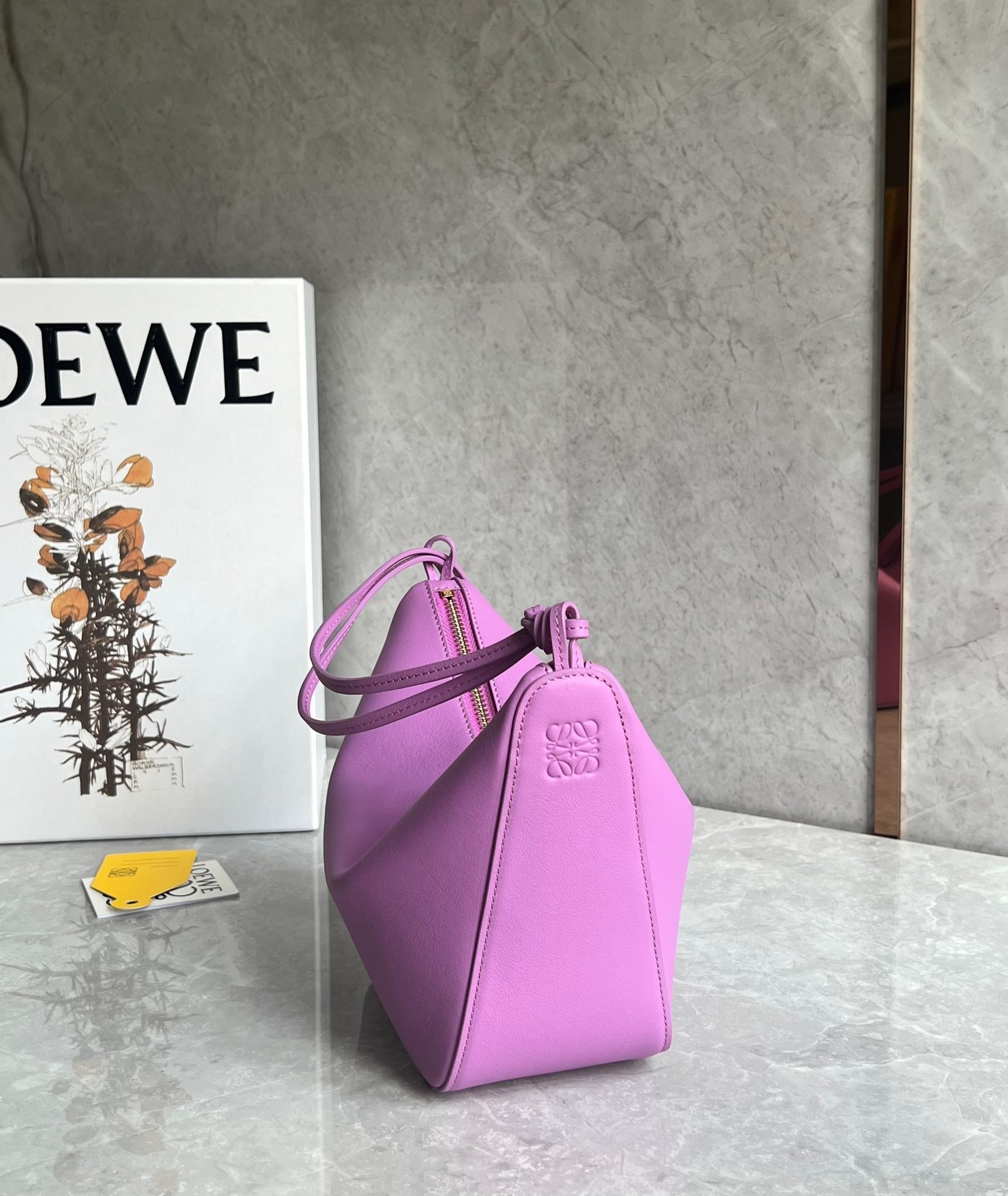 Loewe Mini Hammock Hobo Bag in Rockrose Calfskin 304