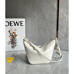 Loewe Mini Hammock Hobo Bag in White Calfskin 333