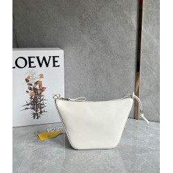 Loewe Mini Hammock Hobo Bag in White Calfskin 333