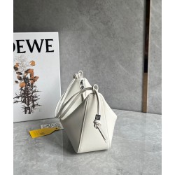 Loewe Mini Hammock Hobo Bag in White Calfskin 333