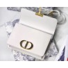 Dior 30 Montaigne Shoulder Bag In White Calfskin 206