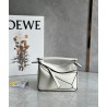 Loewe Puzzle Mini Bag In White Grained Calfskin  384