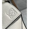 Loewe Puzzle Mini Bag In White Grained Calfskin  384