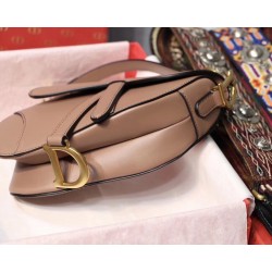 Dior Mini Saddle Bag In Nude Calfskin 516