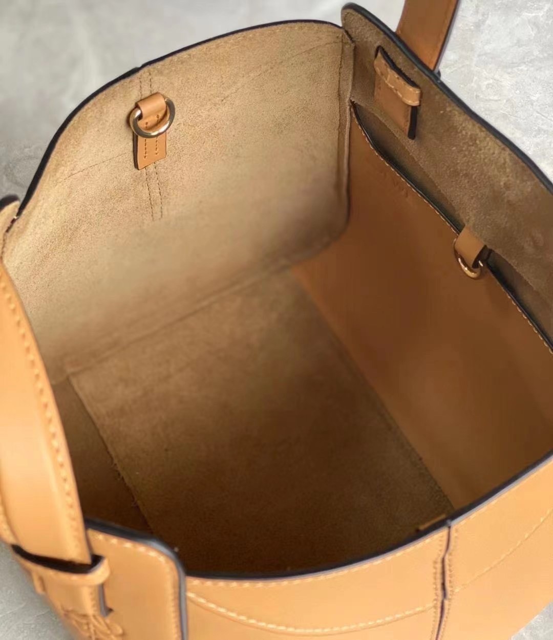 Loewe Hammock Nugget Bag In Brown Calfskin 415